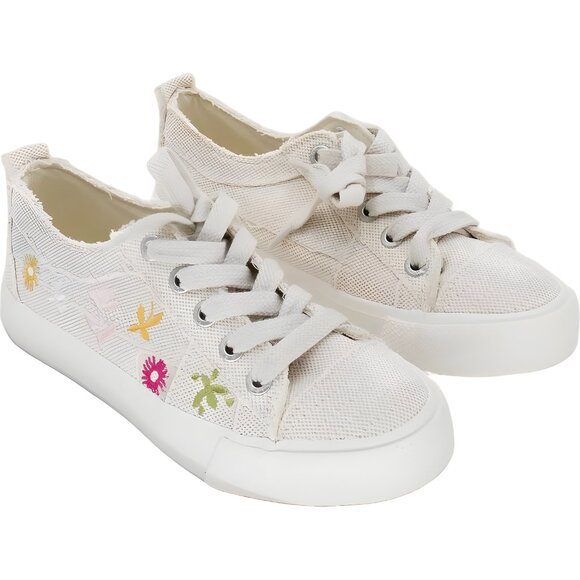 Blowfish Malibu Vivid Lace-Up Platform Canvas Sneakers Cream Women's US 6.5M - Picture 4 of 6